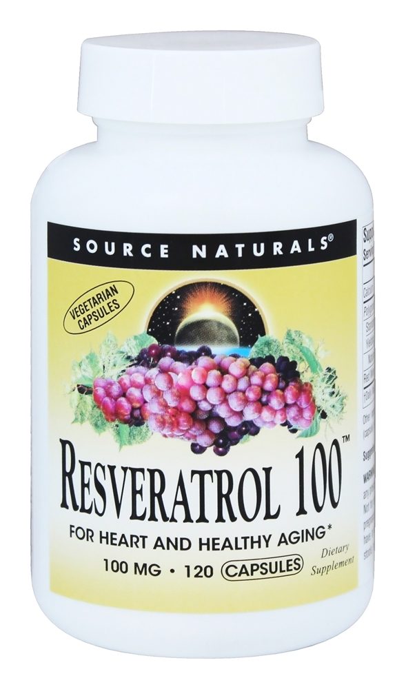 Source Naturals - Resveratrol 100 mg. - 120 Vegetarian Capsules