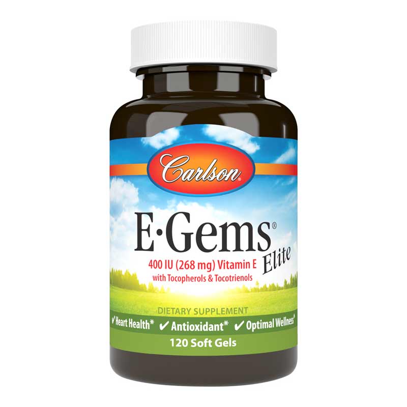 Carlson Labs E-Gems Elite 400 IU Natural Vitamin E 120 Softgels