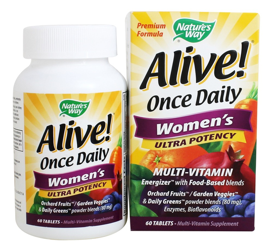 Nature's Way - Alive Once Daily Women's Multi-Vitamin & Whole Food Energizer Ultra Potency - 60 Tablets