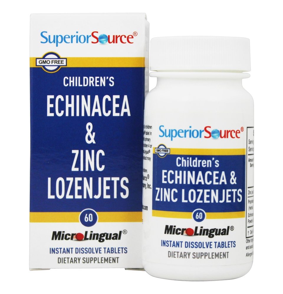 Superior Source - Children's Echinacea and Zinc Lozenjets - 60 Quick Dissolve Tablets