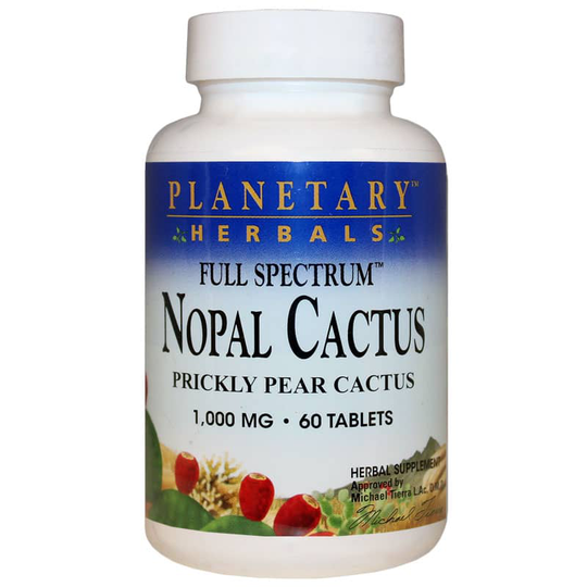 Planetary Herbals Nopal Cactus 1000 Mg Full Spectrum 60 Tablets