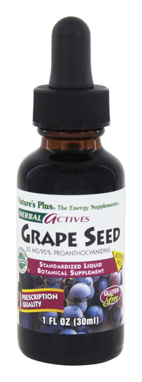 Natures Plus - Herbal Actives Grape Seed Liquid Suspension 25 mg. - 1 fl. oz.