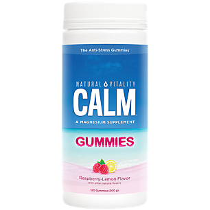 Natural Calm Magnesium Gummies - Raspberry Lemon (120 Gummies)