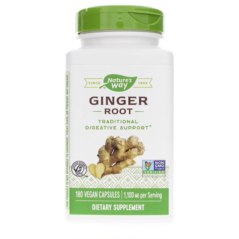 Natures Way Ginger Root 180 Veg Capsules