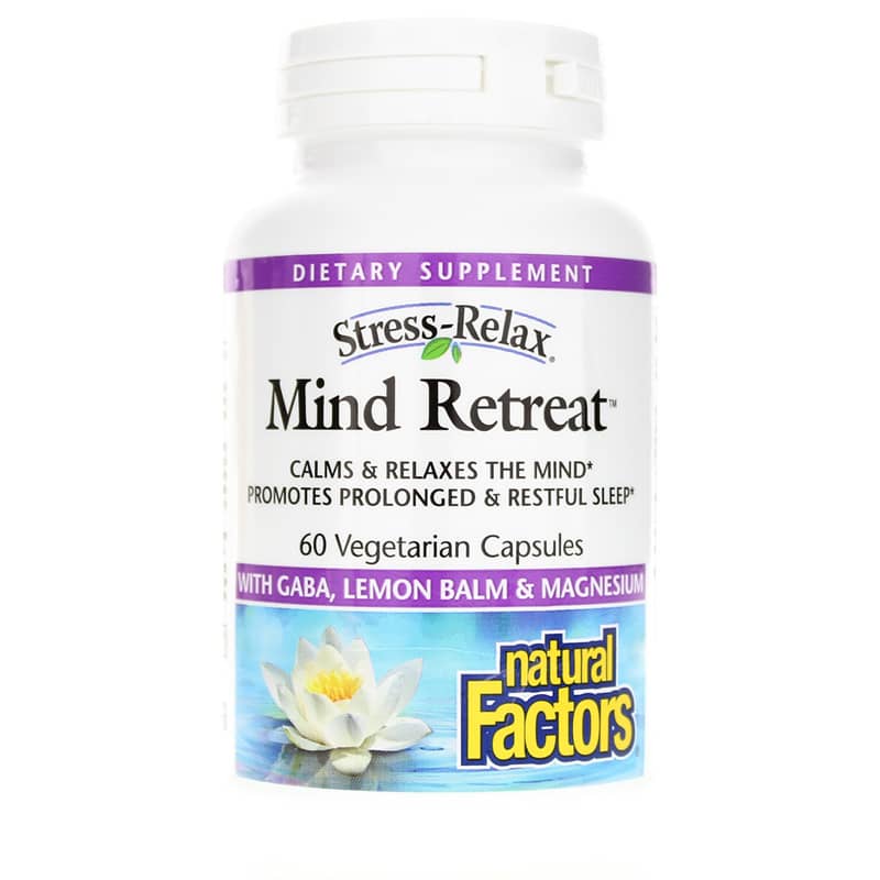Natural Factors Stress-Relax Mind Retreat 60 Veg Capsules