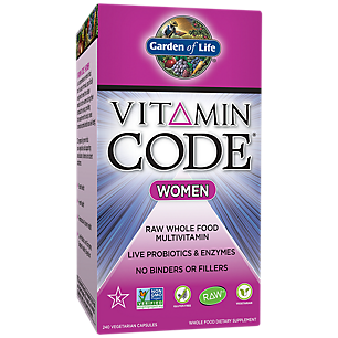 Vitamin Code Raw Whole Food Multivitamin for Women (240 Vegetarian Capsules)