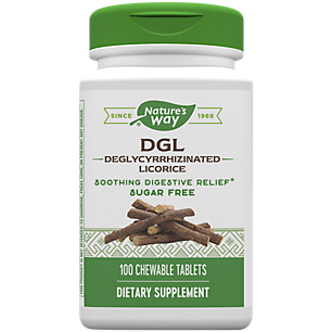 DGL - Deglycyrrhizinated Licorice - Fructose Free & Sugarless (100 Chewable Tablets)