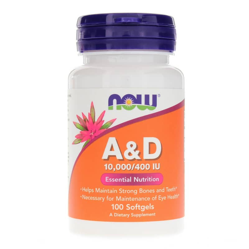NOW Foods A & D 10000 Iu/400 IU 100 Softgels