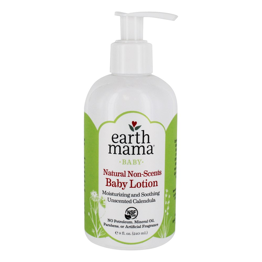 Earth Mama - Moisturizing & Soothing Baby Lotion Natural Non-Scents Unscented Calendula - 8 fl. oz.