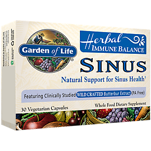 Herbal Immune Balance for Sinus Health with Wild Crafted Butterbur Extract (30 Vegetarian Capsules)