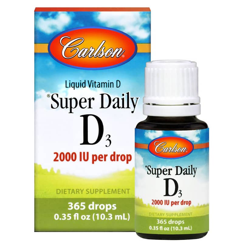 Carlson Labs Super Daily D3 2000 IU Vitamin D Liquid 365 Drops