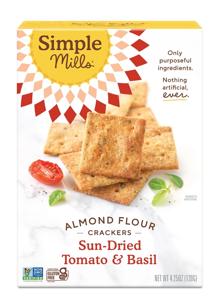 Simple Mills - Gluten-Free Almond Flour Crackers Sundried Tomato & Basil - 4.25 oz.