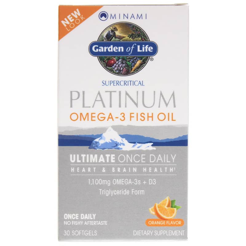 Garden of Life Minami Platinum Omega-3 Fish Oil + D3 Orange 30 Softgels