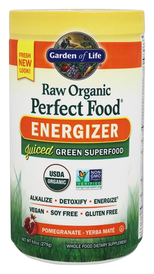 Garden of Life - Raw Organic Perfect Food Energizer Pomegranate- Yerba Mate - 9.8 oz.