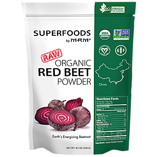 Raw Organic Red Beet Powder - Earth's Energizing Beetroot (24 Servings)