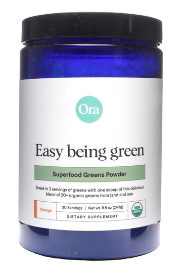 Ora - Easy Being Green Superfood Greens Powder 30 Servings Orange Flavor - 8.5 oz.
