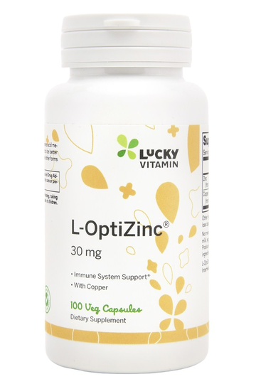 LuckyVitamin - L-Optizinc 30 mg. - 100 Veg Capsules