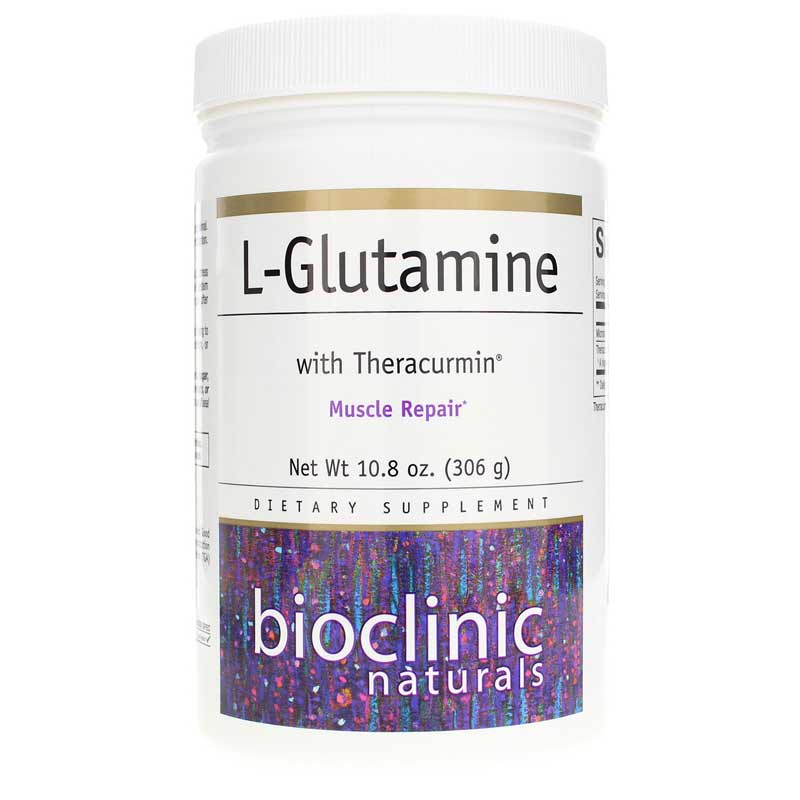 Bioclinic Naturals L-Glutamine with Theracurmin Powder 10.8 Oz