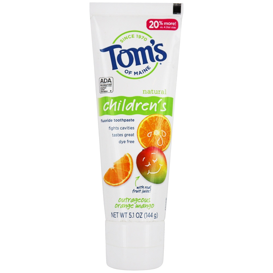 Tom's of Maine - Natural Children's Fluoride Toothpaste Outrageous Orange Mango - 5.1 oz.