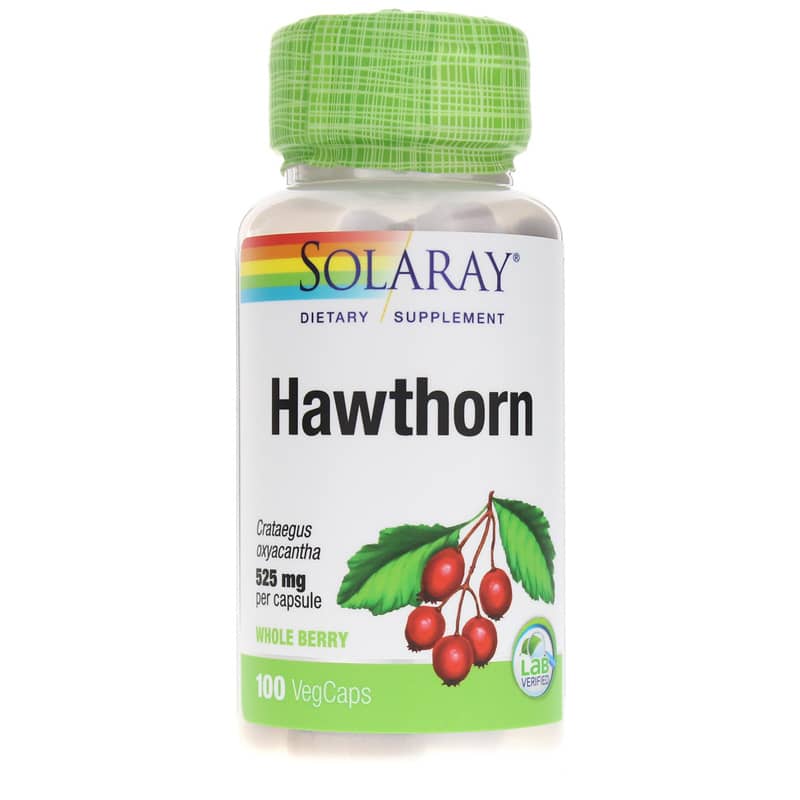 Solaray Hawthorn Berries 525 Mg 100 Veg Capsules