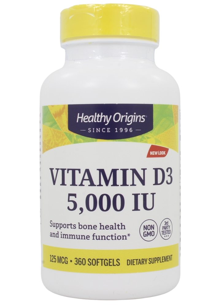 Healthy Origins - Vitamin D3 5000 IU - 360 Softgels