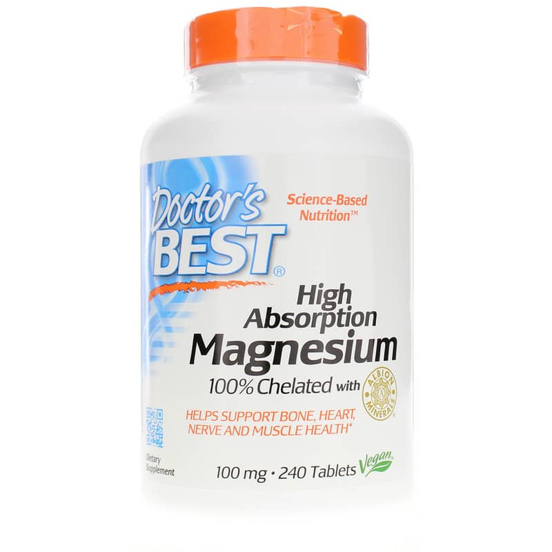 Doctors Best High Absorption Chelated Magnesium 240 Tablets