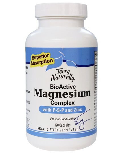 EuroPharma - Terry Naturally BioActive Magnesium Complex with P-5-P & Zinc - 120 Capsules