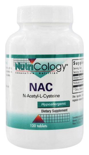 Nutricology - NAC N-Acetyl-L-Cysteine - 120 Tablets