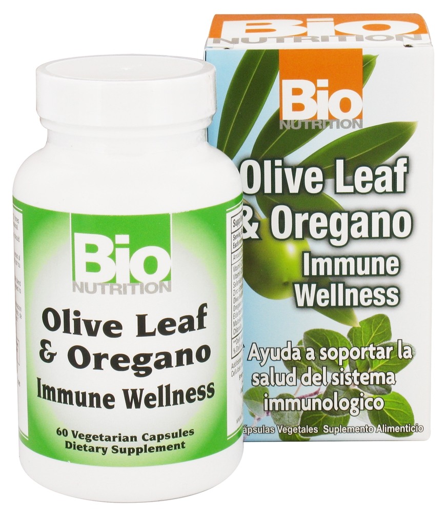 Bio Nutrition - Olive Leaf & Oregano Immune System Support - 60 Vegetarian Capsules