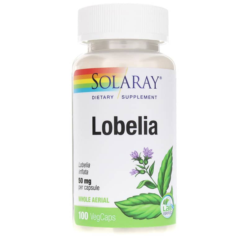 Solaray Lobelia 50 Mg 100 Veg Capsules