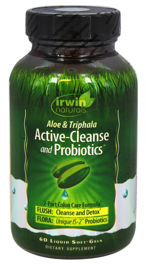 Irwin Naturals - Aloe & Triphala Active Cleanse and Probiotics - 60 Softgels