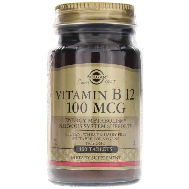 Solgar Vitamin B12 100 Mcg 100 Tablets