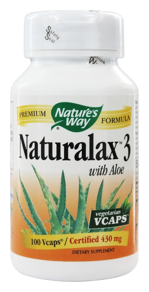 Nature's Way - Naturalax 3 With Aloe 430 mg. - 100 Vegetarian Capsules