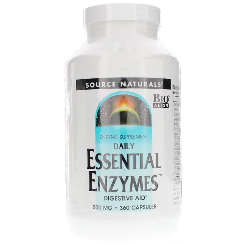 Source Naturals Essential Enzymes 500 Mg, Daily Formula 360 Capsules