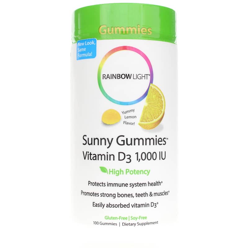 Rainbow Light Sunny Gummies Vitamin D3 1000 IU, 100 Gummies