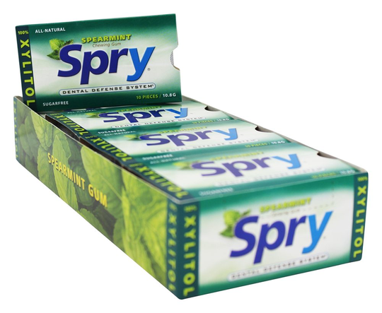 Xlear - Spry Natural Xylitol Chewing Gum Box Spearmint - 20 Pack(s)