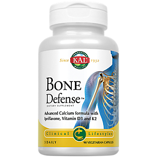Bone Defense - Calcium Formula with Ipriflavone, Vitamin D3 & K2 (60 Capsules)