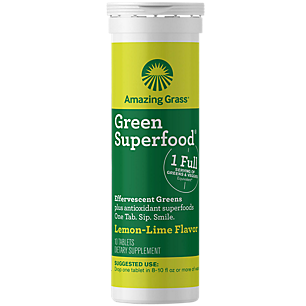Green Superfood Effervescent + Antioxidants - Lemon Lime (10 Tablets)