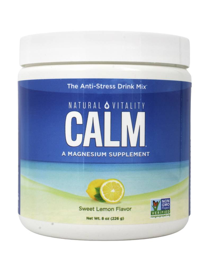 Natural Vitality - Natural Calm Magnesium Anti-Stress Drink Sweet Lemon Flavor - 8 oz.