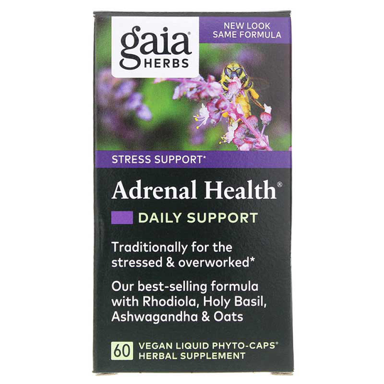 Gaia Herbs Adrenal Health Daily Support 60 Liquid Capsules 60 Liquid Phyto Caps