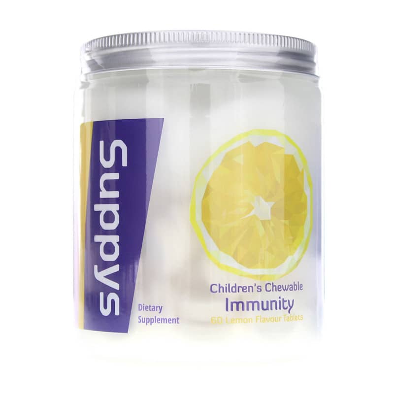 Suppys Children's Chewable Immunity Lemon 60 Chewable Tablets