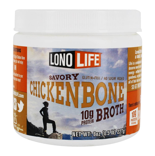 LonoLife - Paleo Bone Broth Powder Savory Chicken - 8 oz.