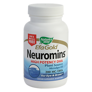 Efa Gold Neuromins - Plant Source Microalgae Oil - Supports Eye & Brain Health - 200 MG DHA (60 Softgels)