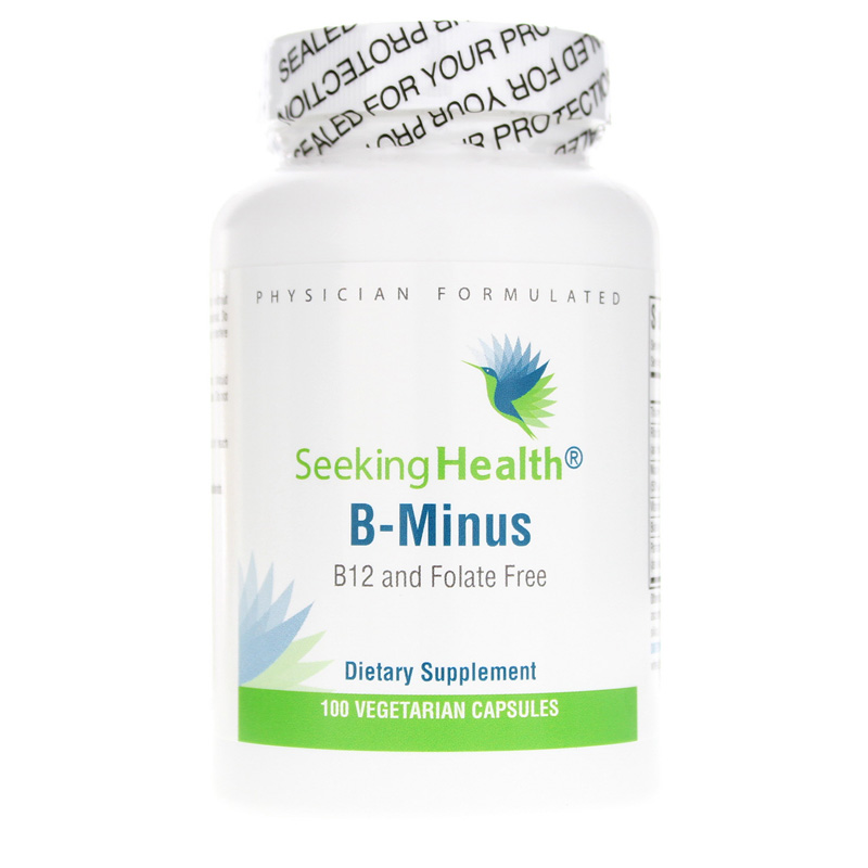 Seeking Health B-Minus B12 & Folate Free 100 Veg Capsules