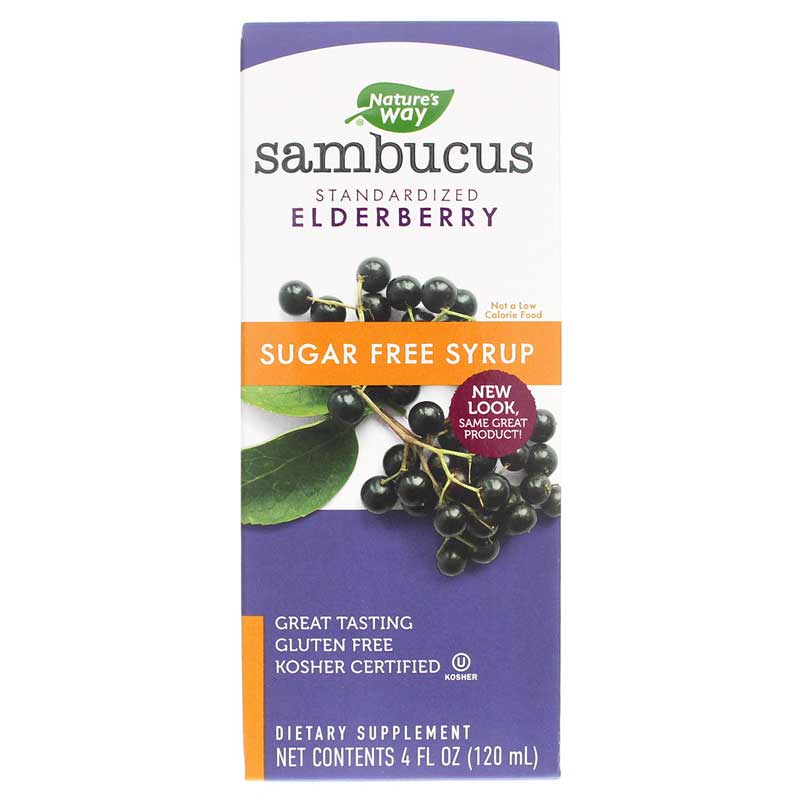 Natures Way Sambucus Elderberry Sugar-Free Syrup 4 Oz