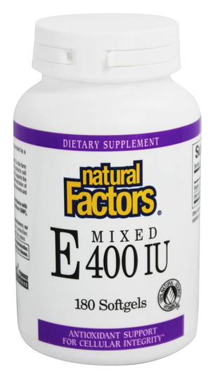 Natural Factors - Vitamin E Mixed 100 Natural Source 400 IU - 180 Softgels