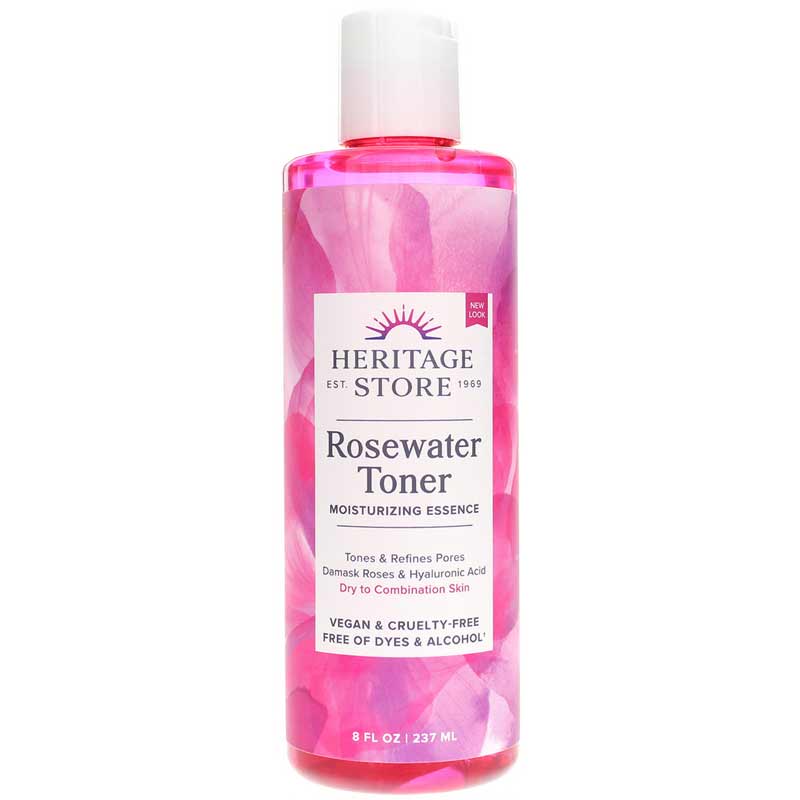 Heritage Store Rosewater Facial Toner 8 Oz