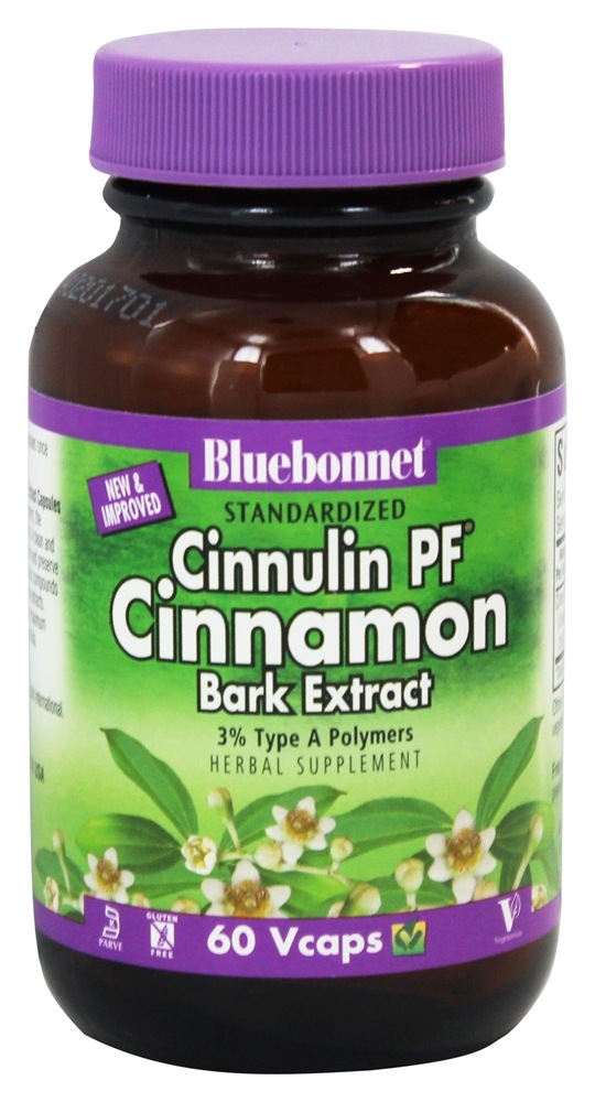 Bluebonnet Nutrition - Standardized Cinnulin PF Cinnamon Bark Extract 300 mg. - 60 Vegetarian Capsules