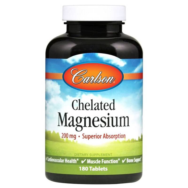 Carlson Labs Chelated Magnesium 180 Tablets