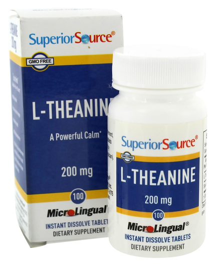 Superior Source - L-Theanine 200 mg. - 100 Quick Dissolve Tablets